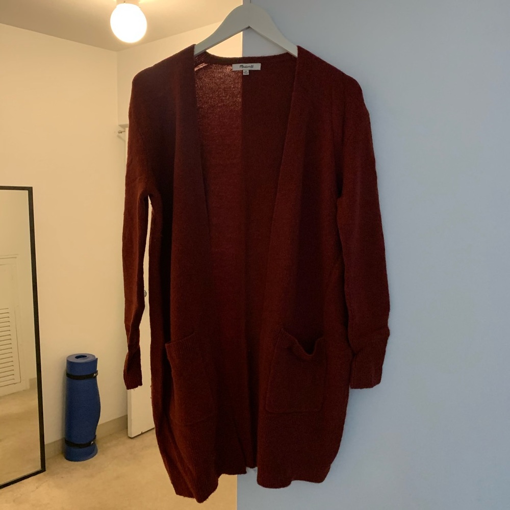 Madewell Dark Red Cardigan